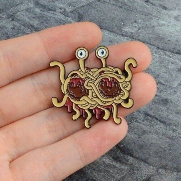 3/$20 Flying Spaghetti Monster Enamel Pin - Picture 1 of 1